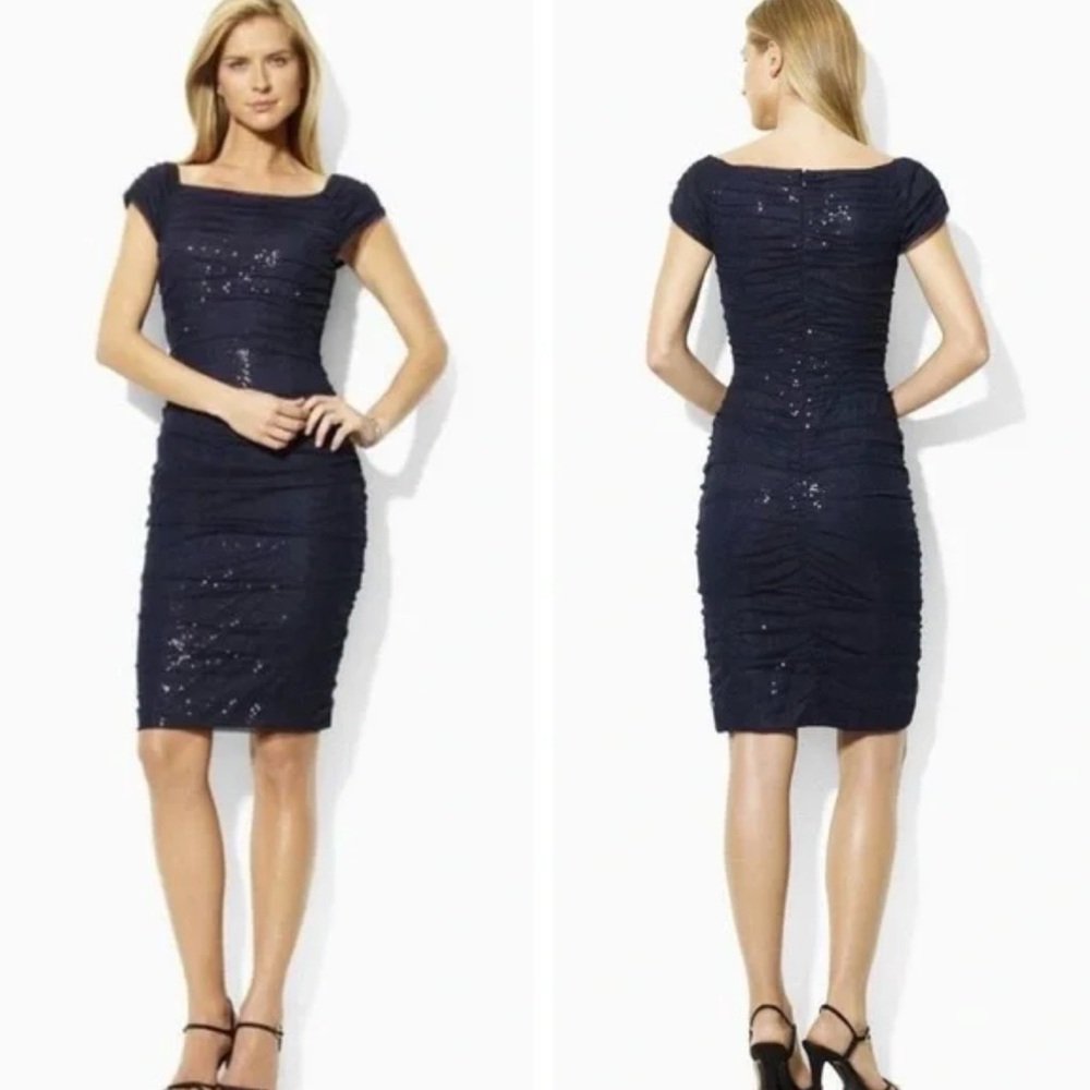 NWT 6 Ralph Lauren Evening Formal Women’s Sparkly Sequins Elegant Party Dress